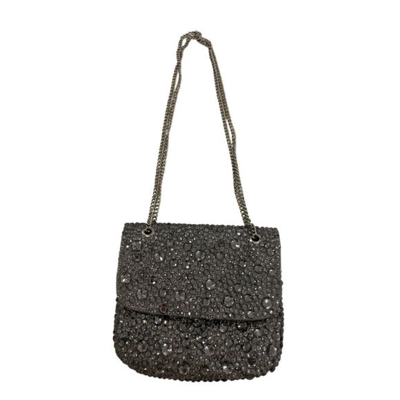Banana Republic Handbags - Banana Republic Gray Silver Beaded Handbag